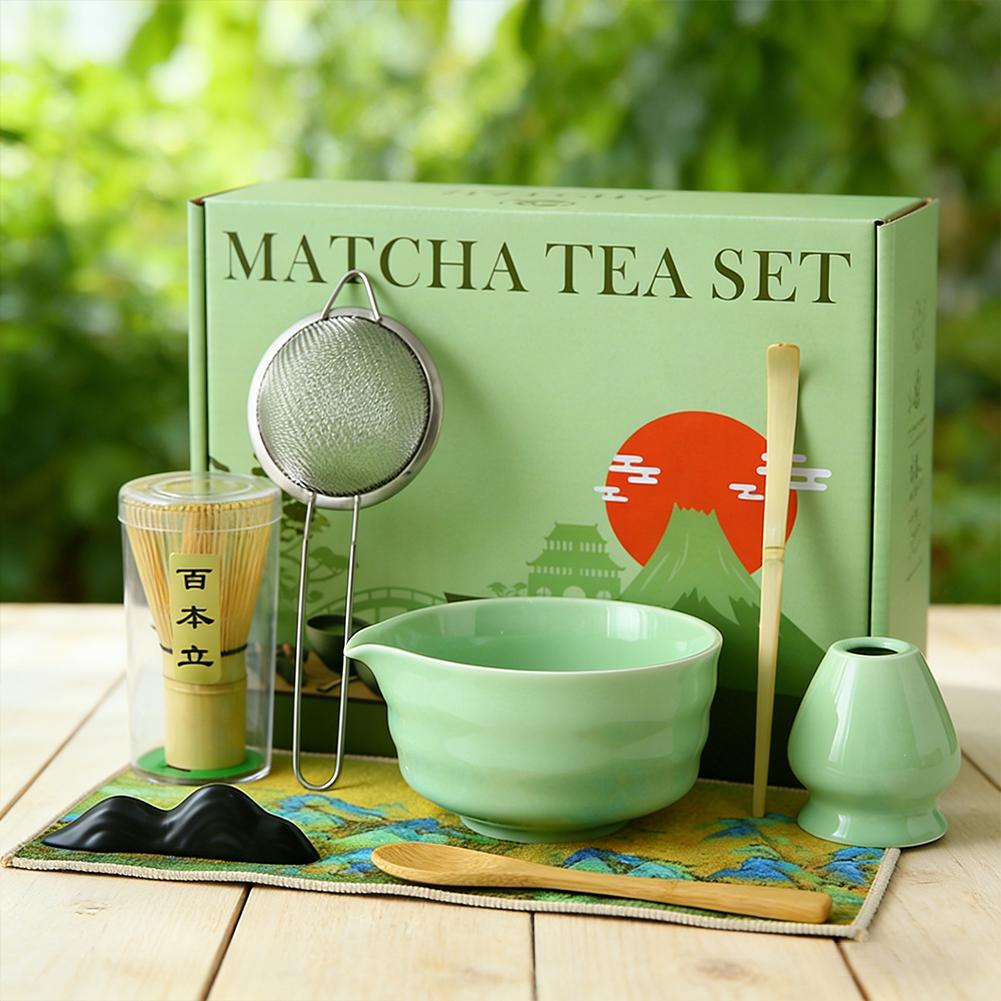 Bamboo Whisk Chasen - Otantik Japon Matcha Çay Seti Seramik