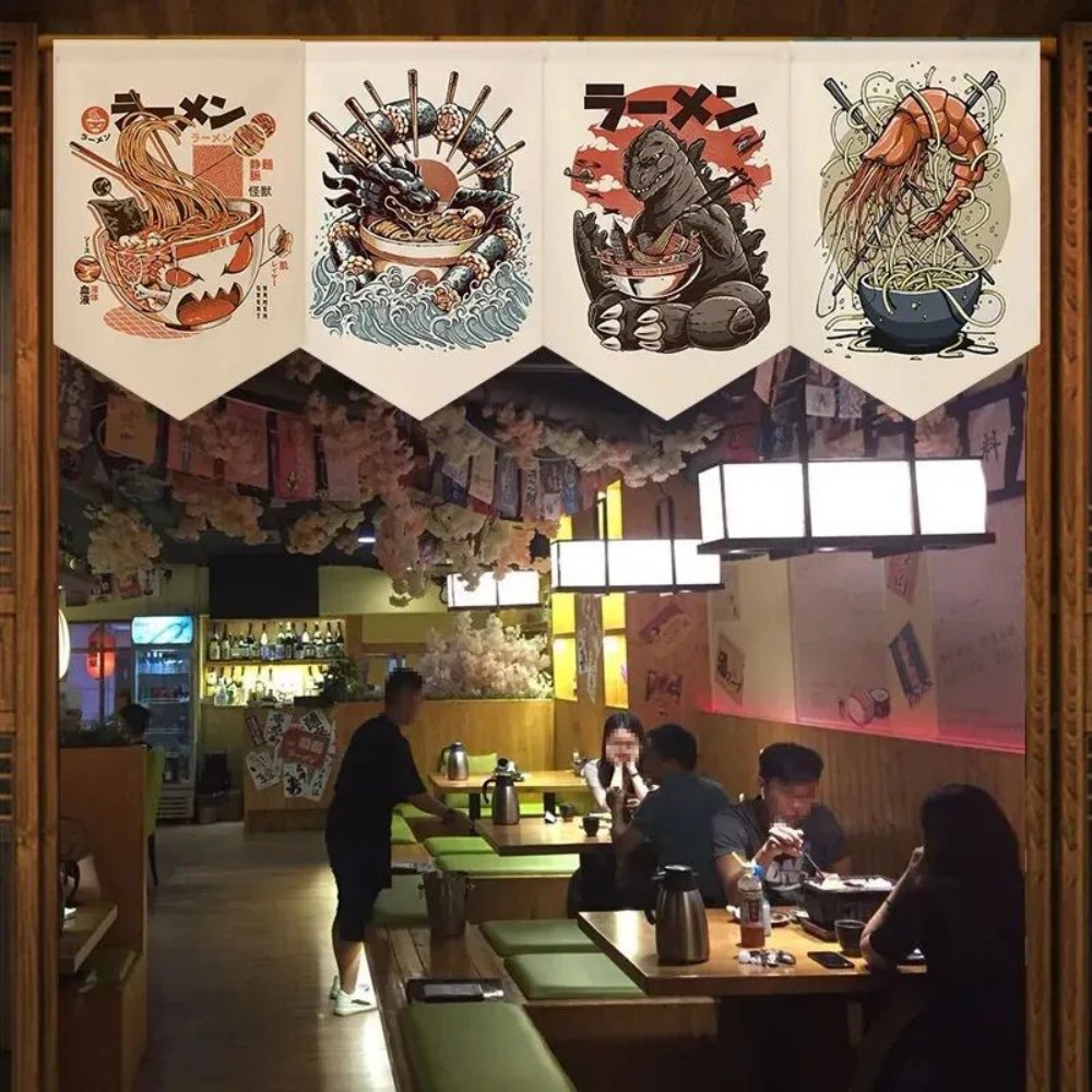 Noren Curtain Doorway - VIKAMA Japon Tarzı Noren Perde Kapı