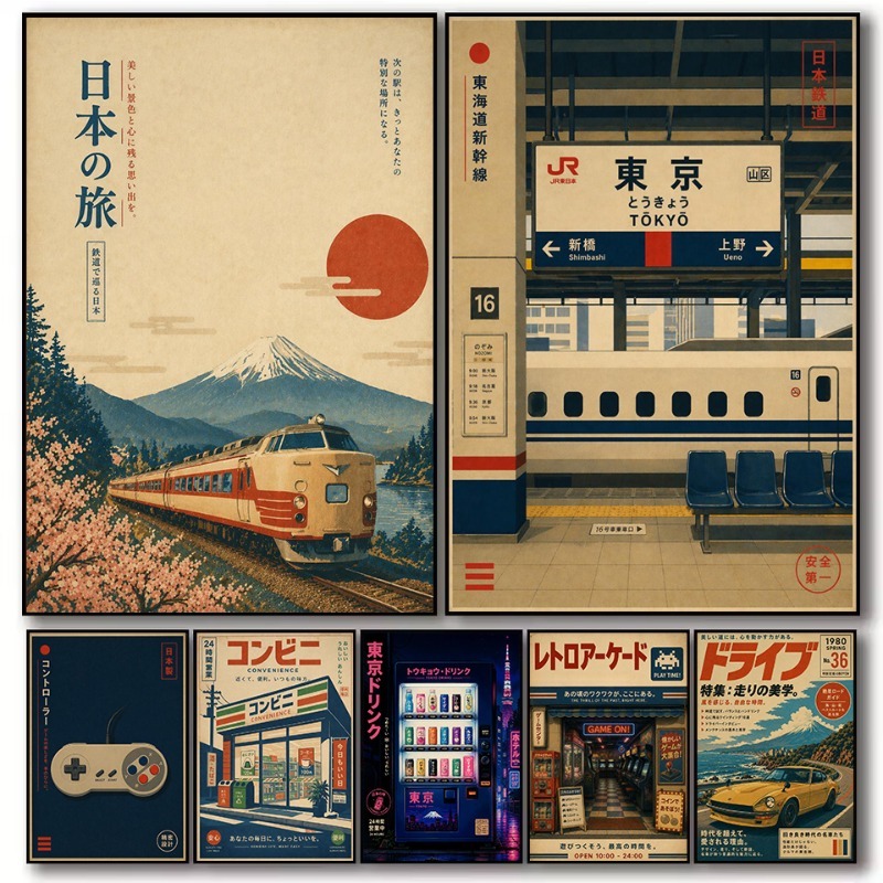 Japanese Lifestyle And Traditions - Vintage japon geleneksel mağaza tren istasyonu