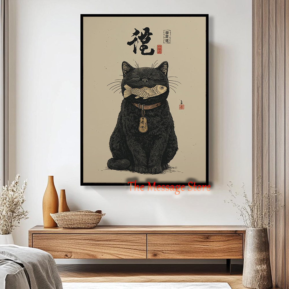 Siyah Şanslı Kedi Ukiyo-e Japo - Japanese Lifestyle And Traditions incelemesi ve fiyatı